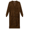 Cotton Velour Long Cardigan