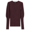 Rib Knit Top With Puff Sleeves