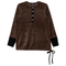 Velour Henley Contrast Maternity Top
