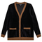 Maternity Ribbed Velour Contrast Cardigan