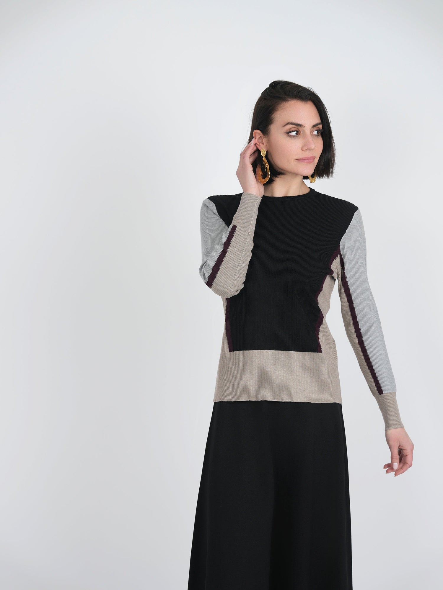 Color Blocked Sweater