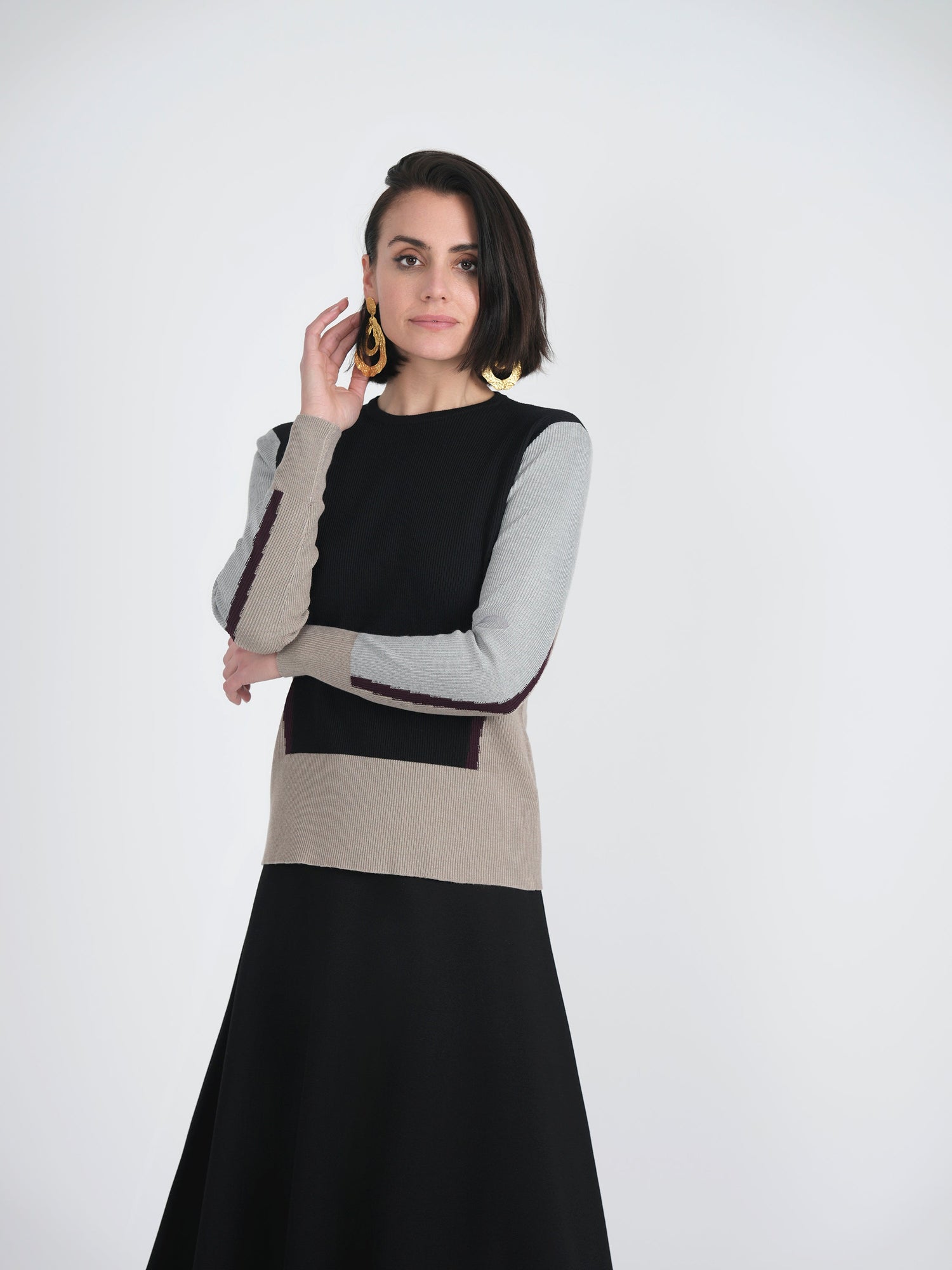 Color Blocked Sweater