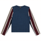 Ribbed Color Blocked Sleeve Knit Sweater