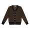 Sweater Knit With Diamond Design Cardigan