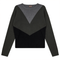 V-Shaped Color Blocked Sweater