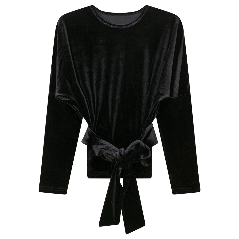 Velour Wrap Top