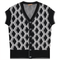 Diamond Jacquard Knit Vest Cardigan
