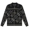 Zipper Geometric Jacquard Knit Jacket