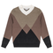 V Neck Intarsia Knit Sweater