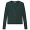 Cropped Knit Ribbed Cardigan