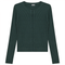 Cropped Knit Ribbed Cardigan