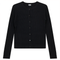 Cropped Knit Ribbed Cardigan
