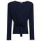 Ribbed Knit Wrap Top