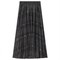 Accordion Pleated Printed Leather Midi Skirt