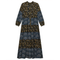 Two Tone Floral Maxi Dress