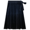 Short Wrap Velour Skirt