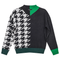 Houndstooth Color Blocked Sweater