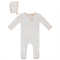 Velour Onesie with Bonnet