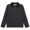 Ribbed Long Sleeve Polo