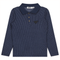 Ribbed Long Sleeve Polo