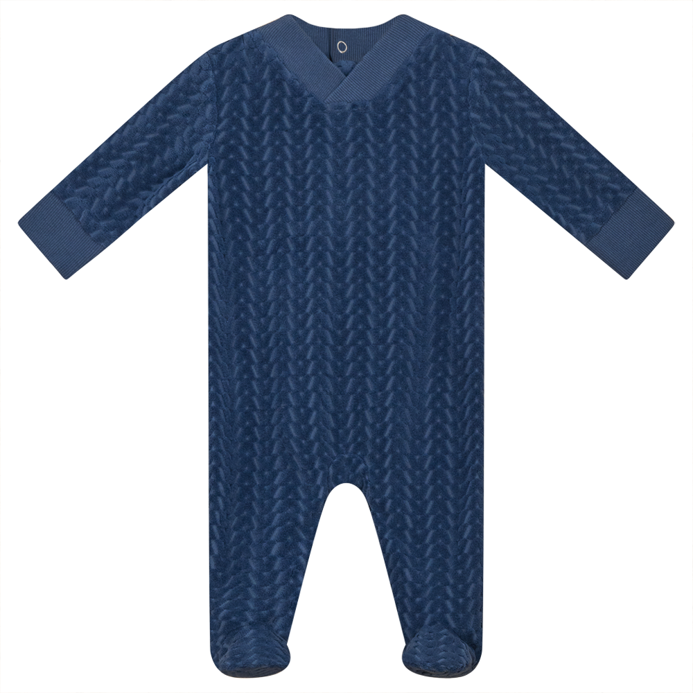 V-Neck Velour Onesie