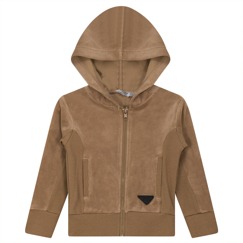 Velour Hoody Cardigan