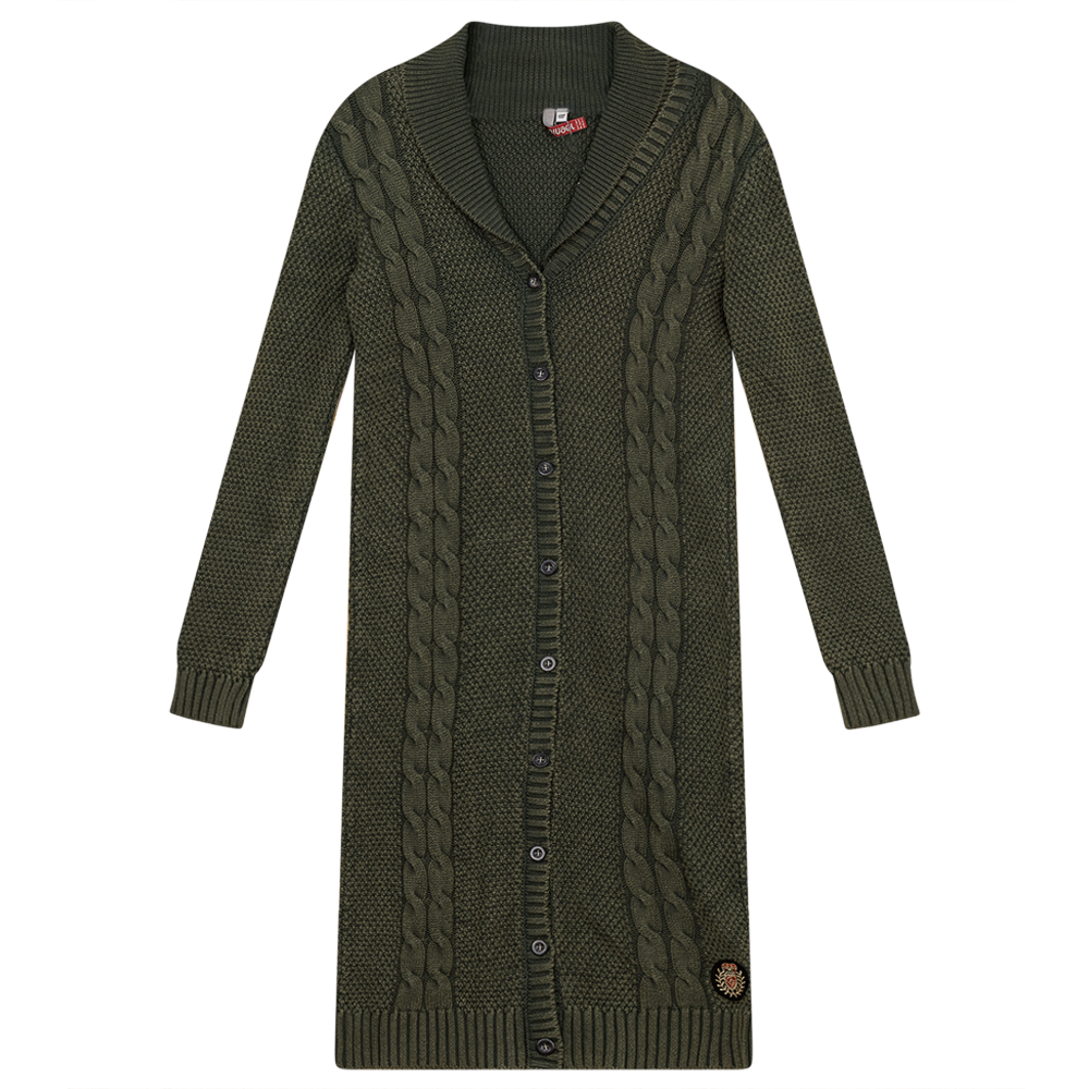 Cable Knit Long Cardigan