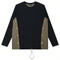 Knit Shirting Combo Bungee Top