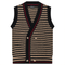 Maternity Stripped Knit Double Breasted Vest