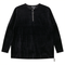 Maternity Henley Velour Zip Top