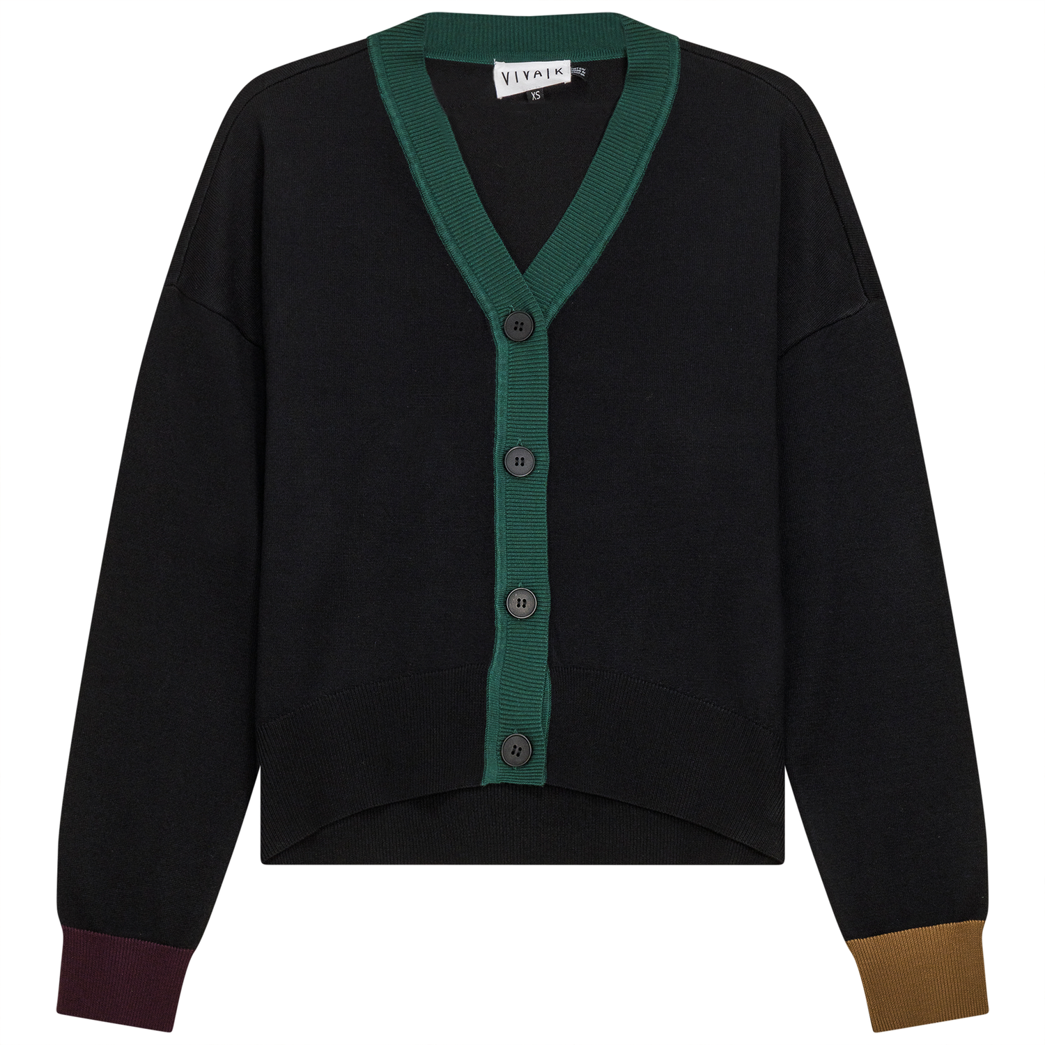 Color Blocked Cropped Cardigan
