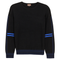 Knit  Stripped Sleeve Drop Shoulder Sweater