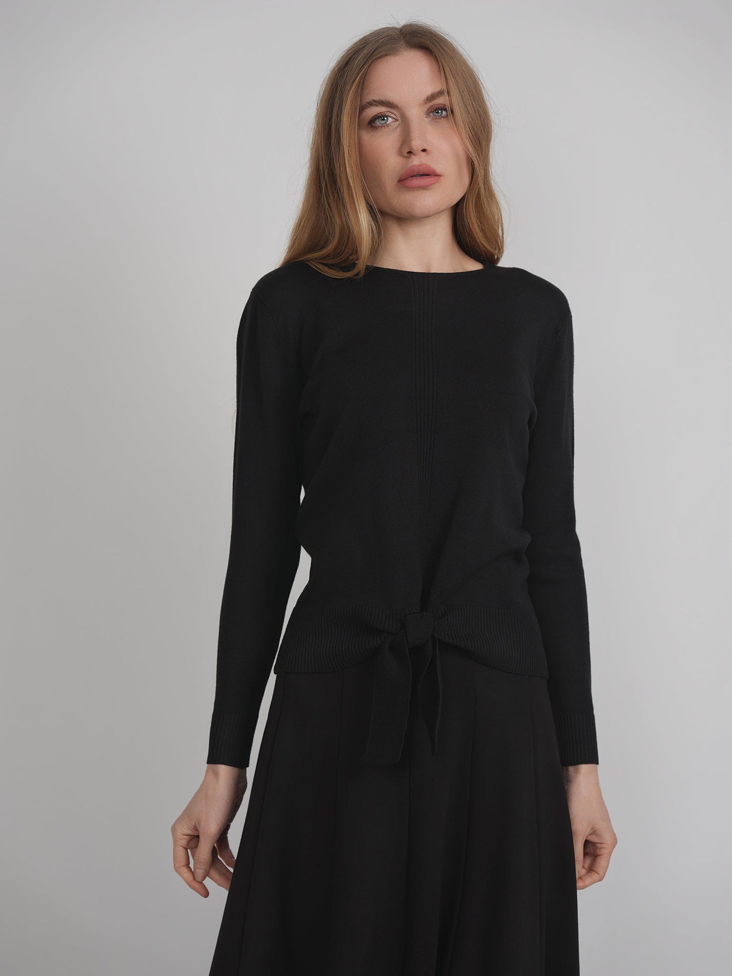 Knit Tie Sweater