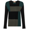 Color Blocked Rib Combo Sweater
