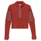 Cropped Zip Henley Sweatshirt