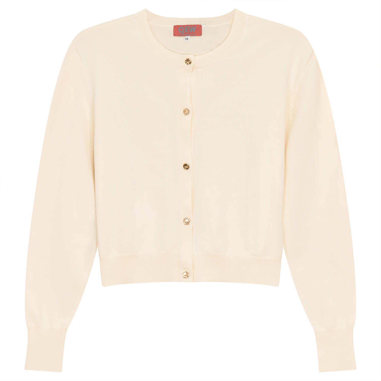 Cropped Knit Cardigan With Pocket