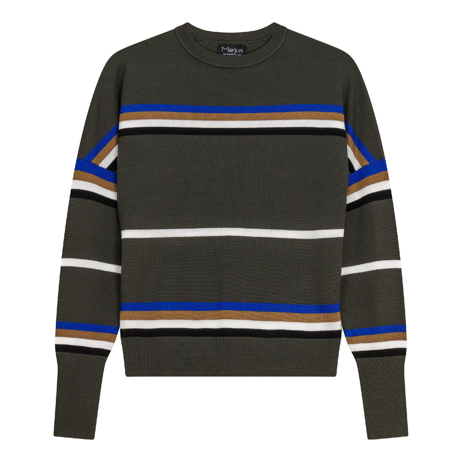 Striped Drop Shoulder Knit Sweater
