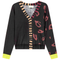 Contrast Printed Cardigan