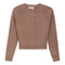 Cropped Ribbed Knit Cardigan