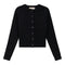 Cropped Ribbed Knit Cardigan