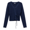 Cropped Knit Wrap Cardigan