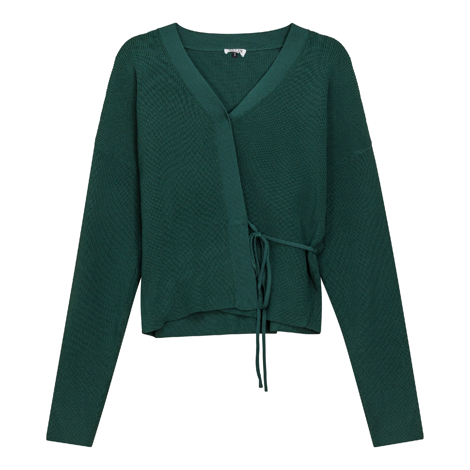 Cropped Knit Wrap Cardigan
