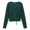 Cropped Knit Wrap Cardigan