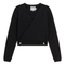 Cropped Double Breasted Wrap Sweater