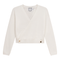 Cropped Double Breasted Wrap Sweater
