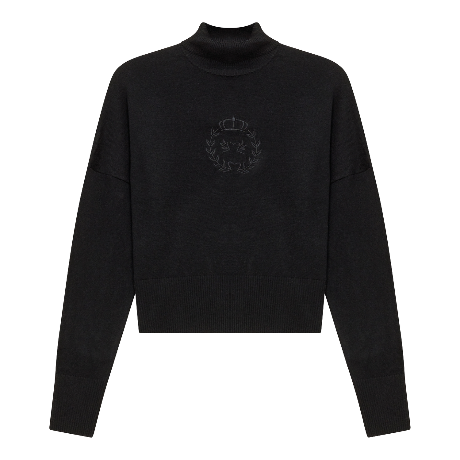 Cropped Knit Turtle Neck