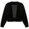 Cropped Velour Open Cardigan