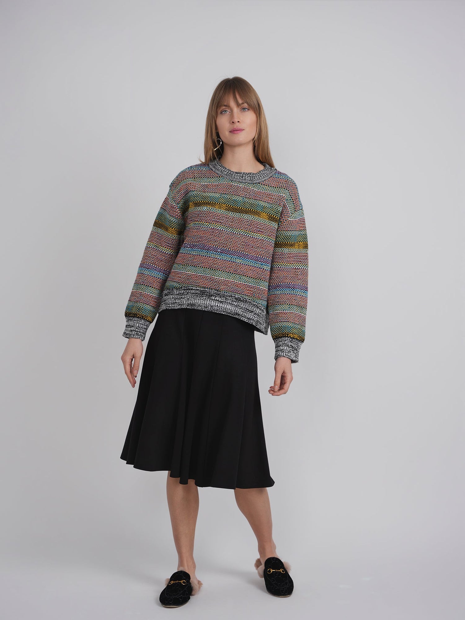 Short Panel Ponte Skirt
