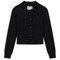 Cropped Knit Collar Cardigan
