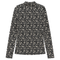 Printed Knit Mock Neck Tee